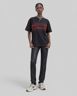 'What is' Black Rhinestone T-Shirt
