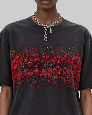 'What is' Black Rhinestone T-Shirt