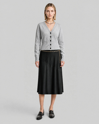 Blue Merino Wool and Cashmere Cardigan