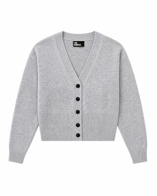 Blue Merino Wool and Cashmere Cardigan