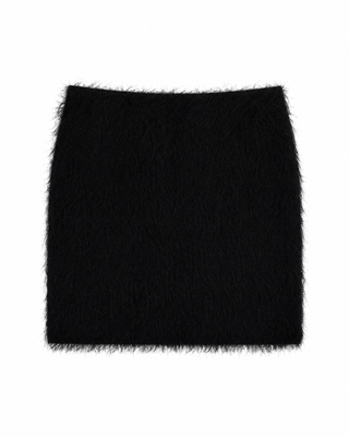 Black Short Fringed Skirt