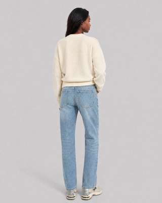 Ecru Mohair-Blend Sweater