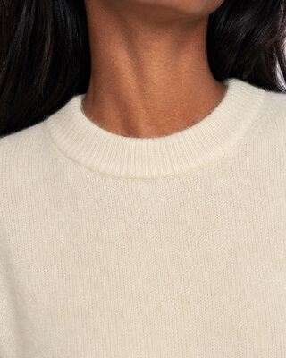 Ecru Mohair-Blend Sweater