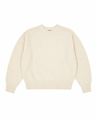 Ecru Mohair-Blend Sweater