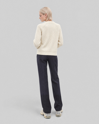 Natural-colored merino wool sweater