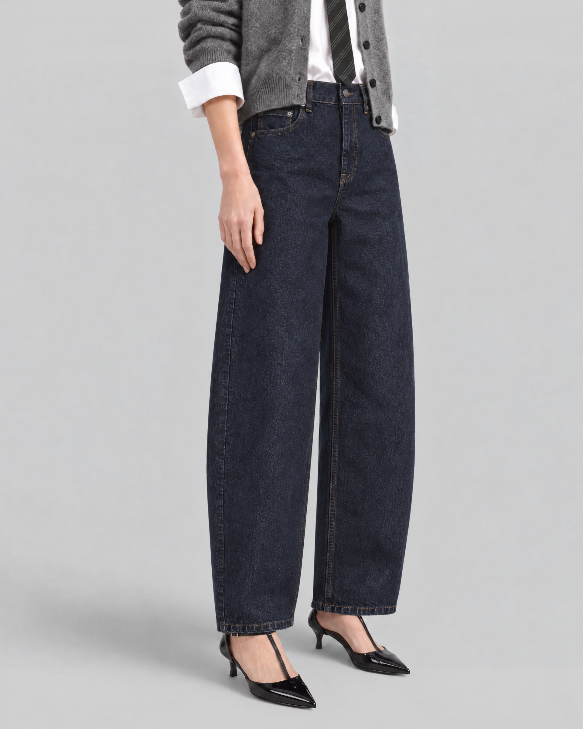 Dark blue jeans