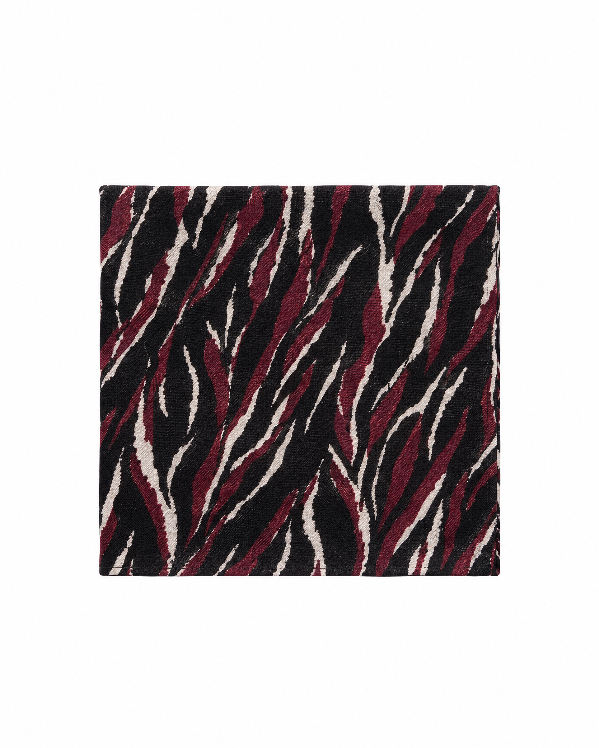 Black silk-viscose blend scarf