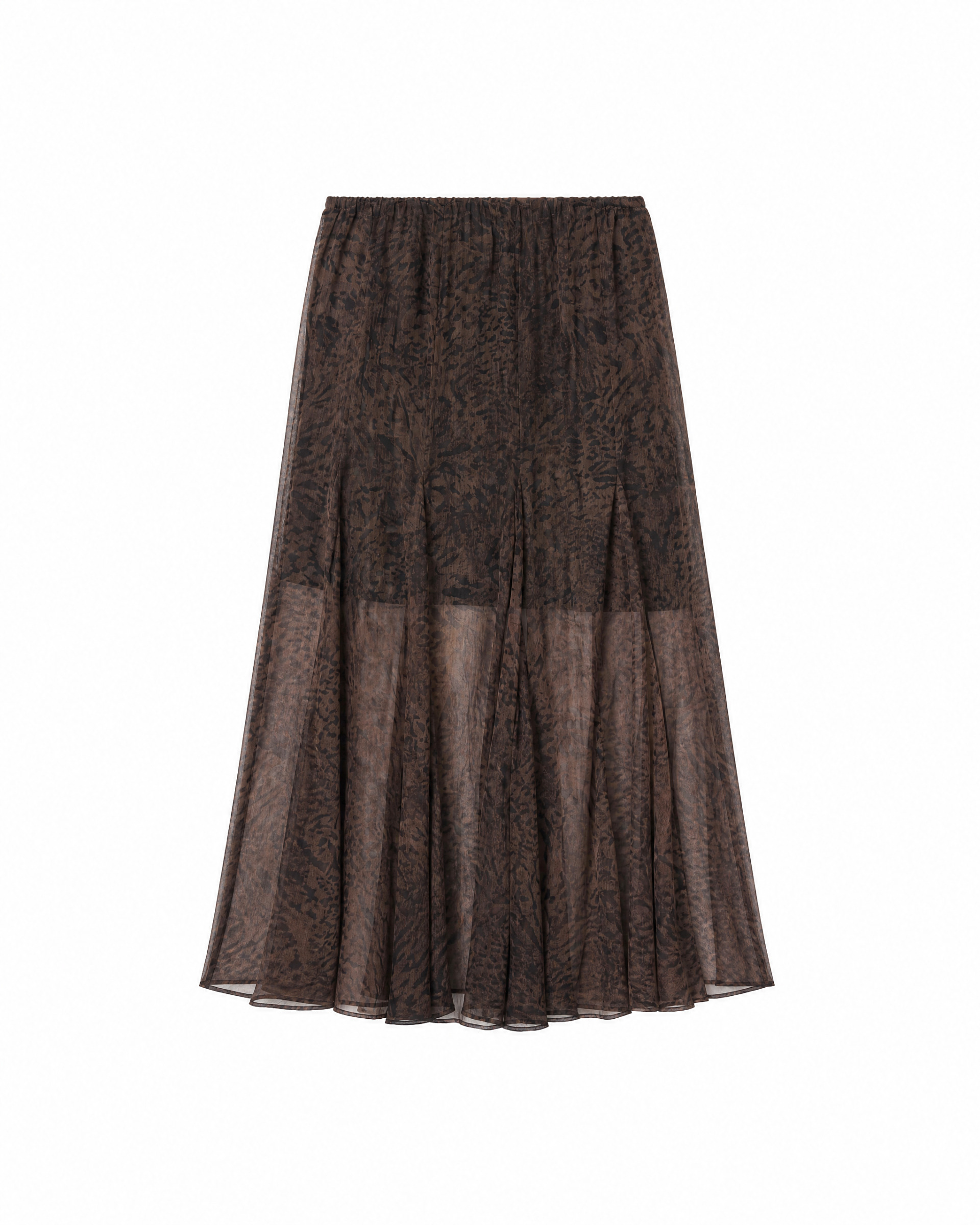Long leopard-print skirt
