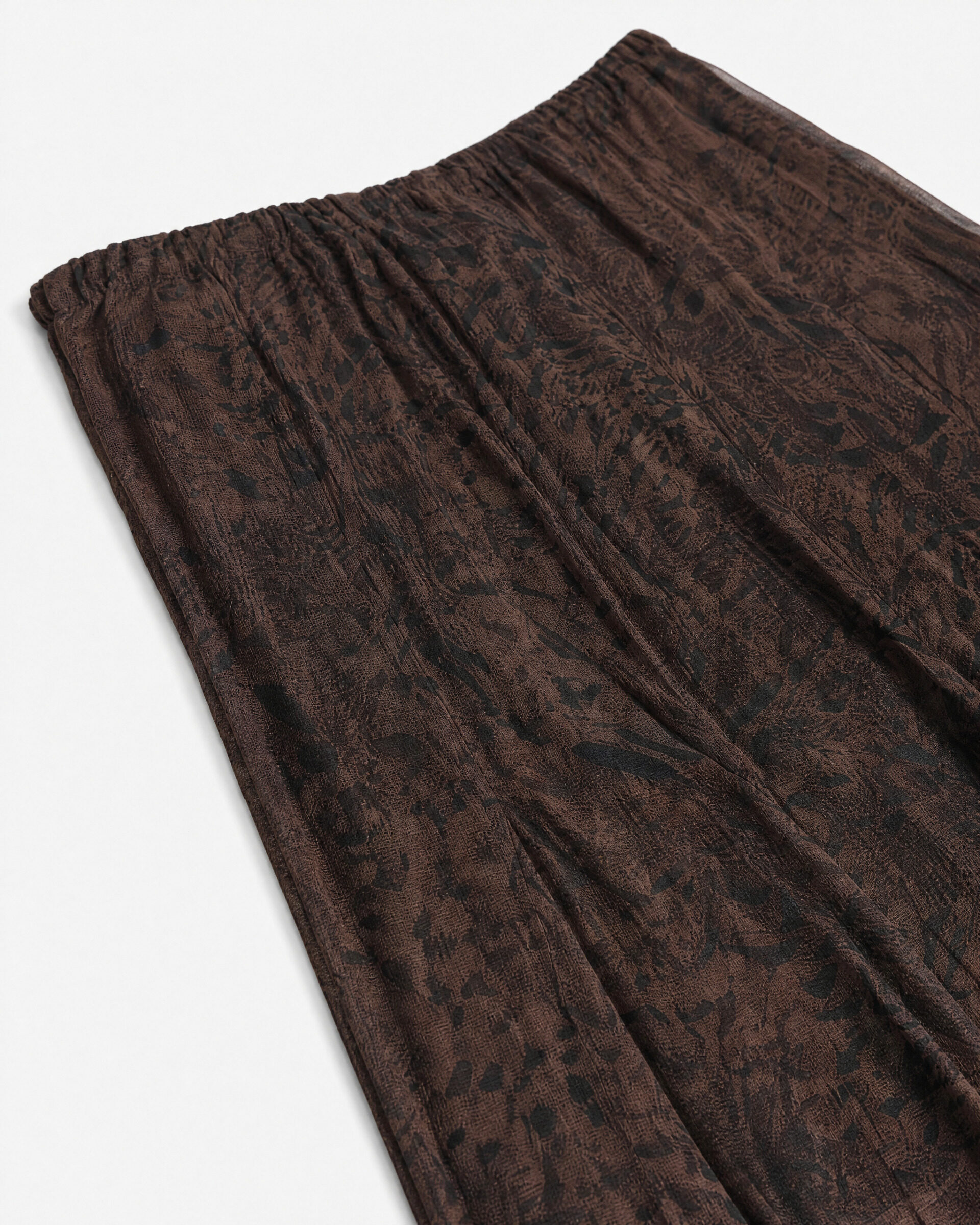Long leopard-print skirt