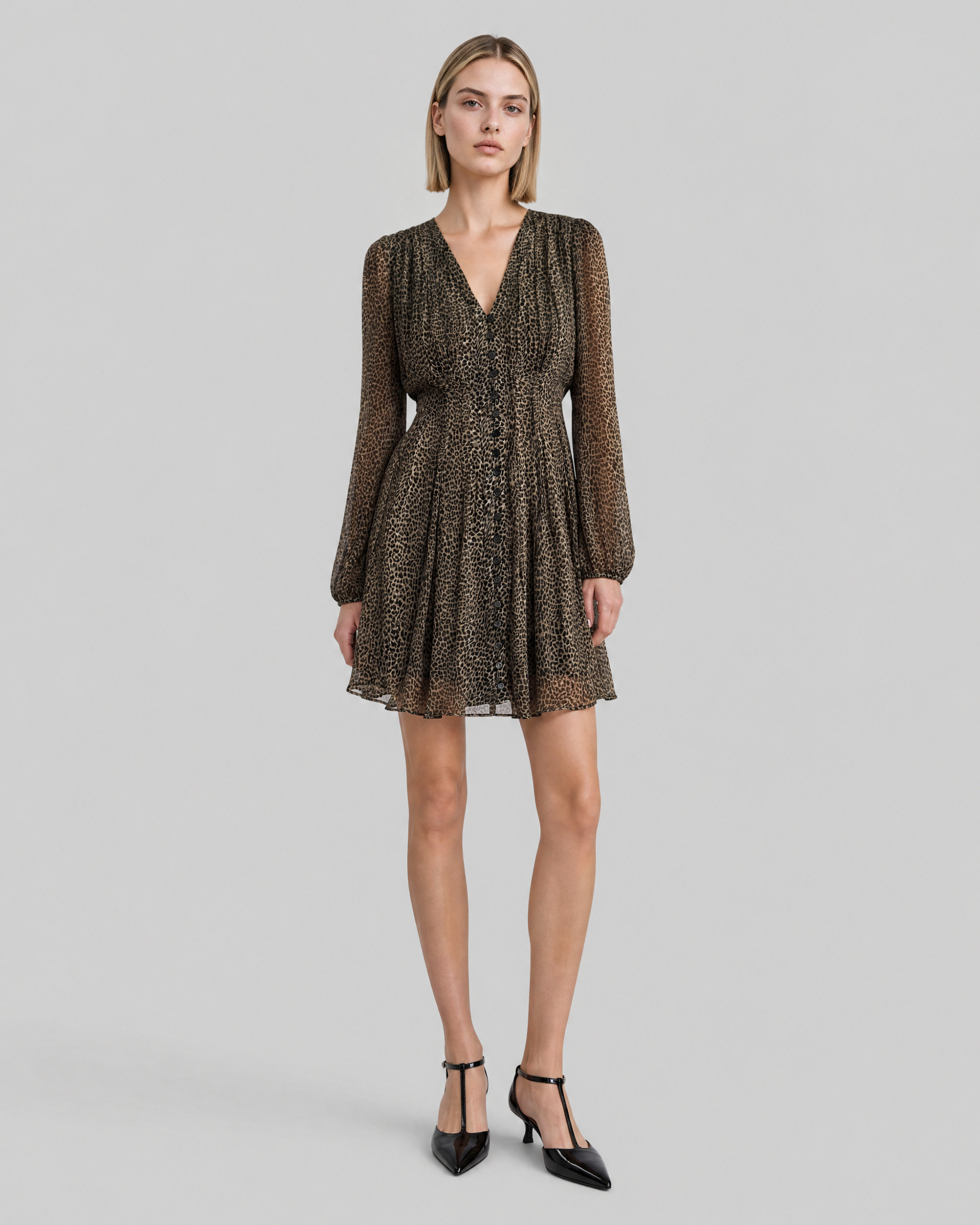 Short leopard-print dress
