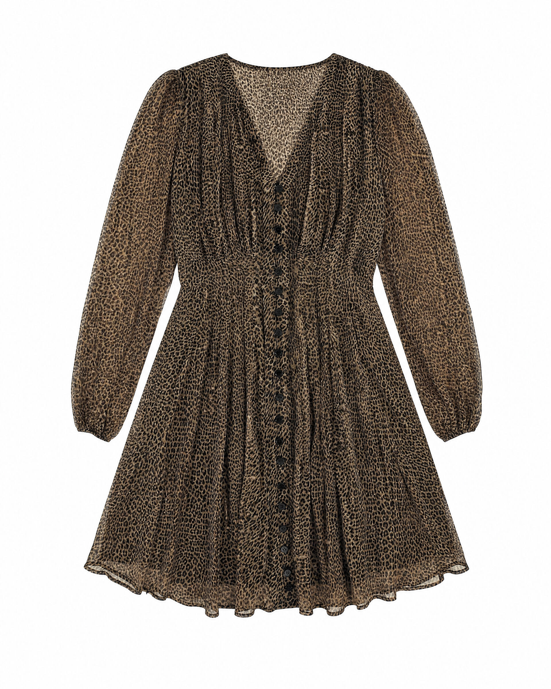Short leopard-print dress