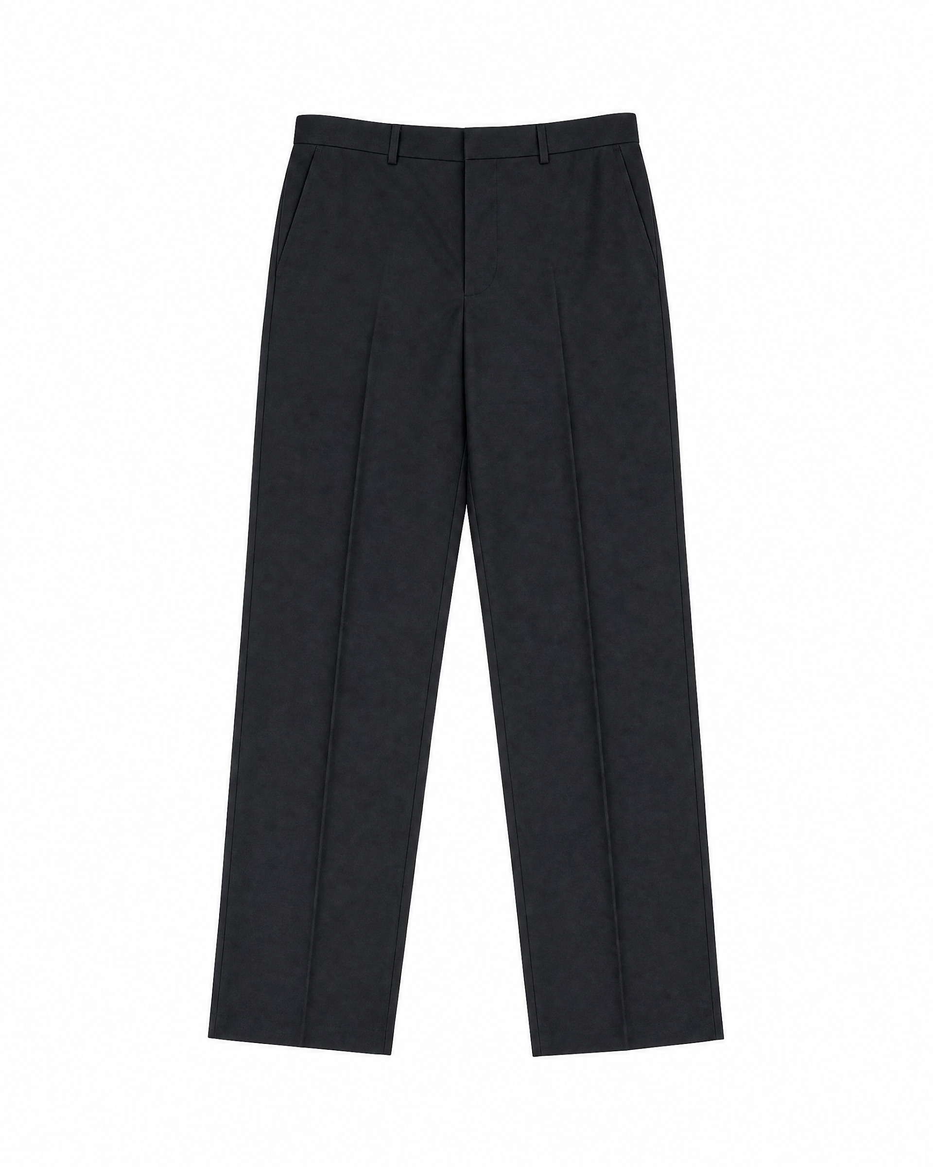 Straight-leg suit pants in anthracite gray wool