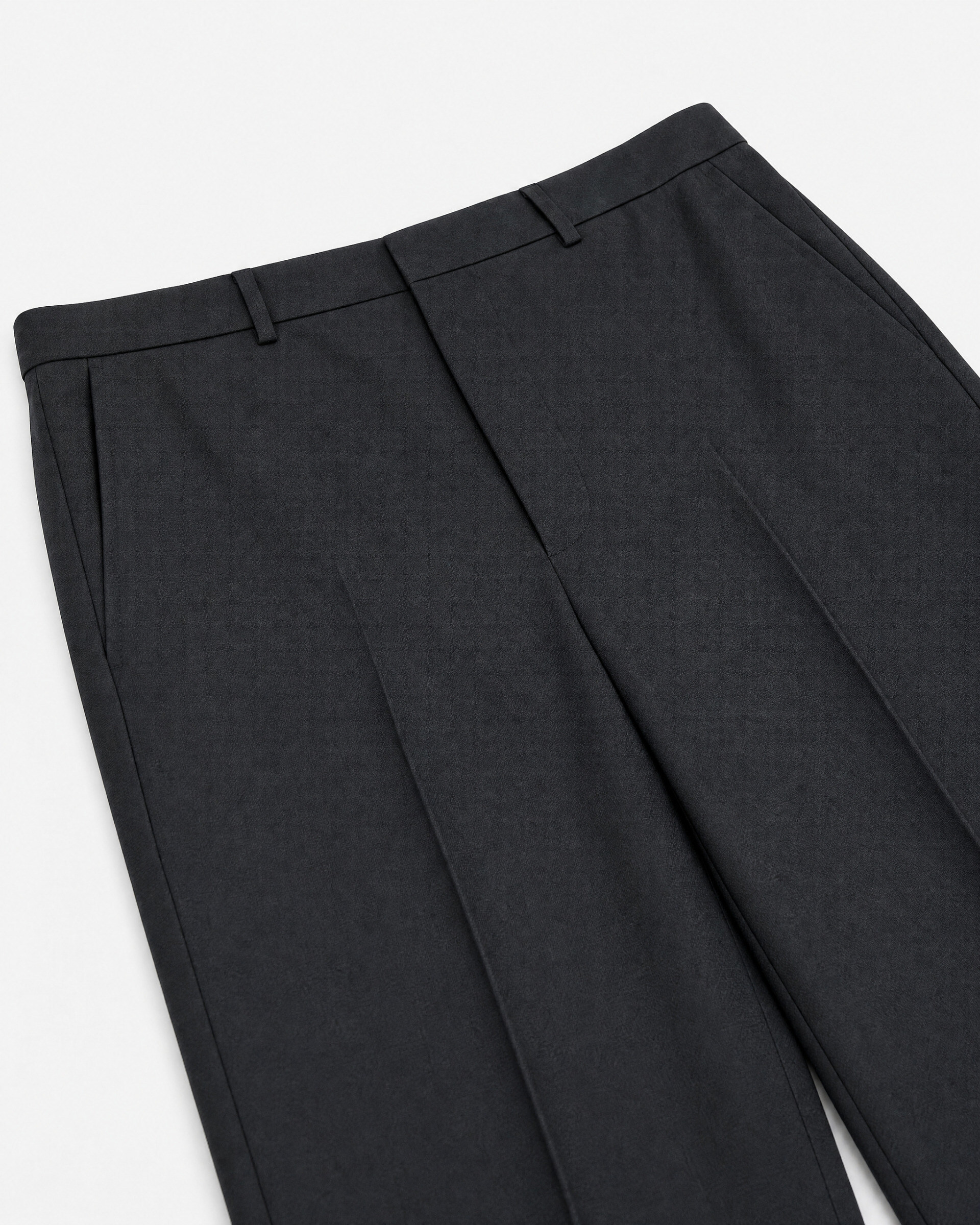 Straight-leg suit pants in anthracite gray wool