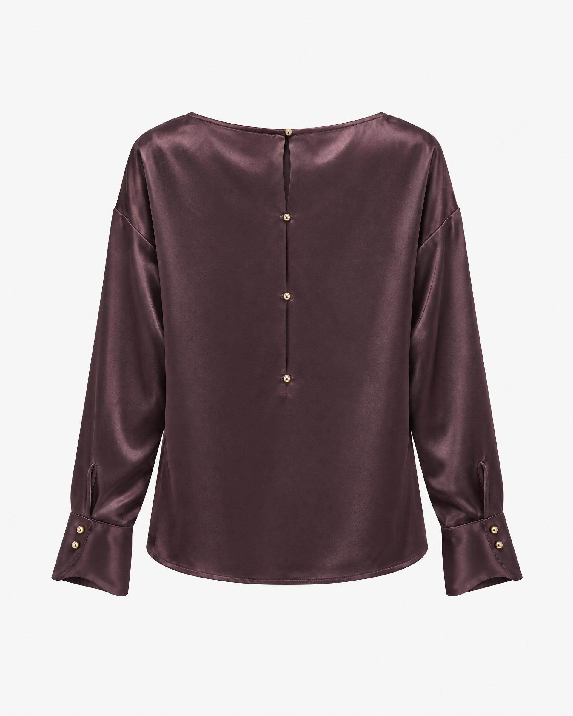 Brown satin top