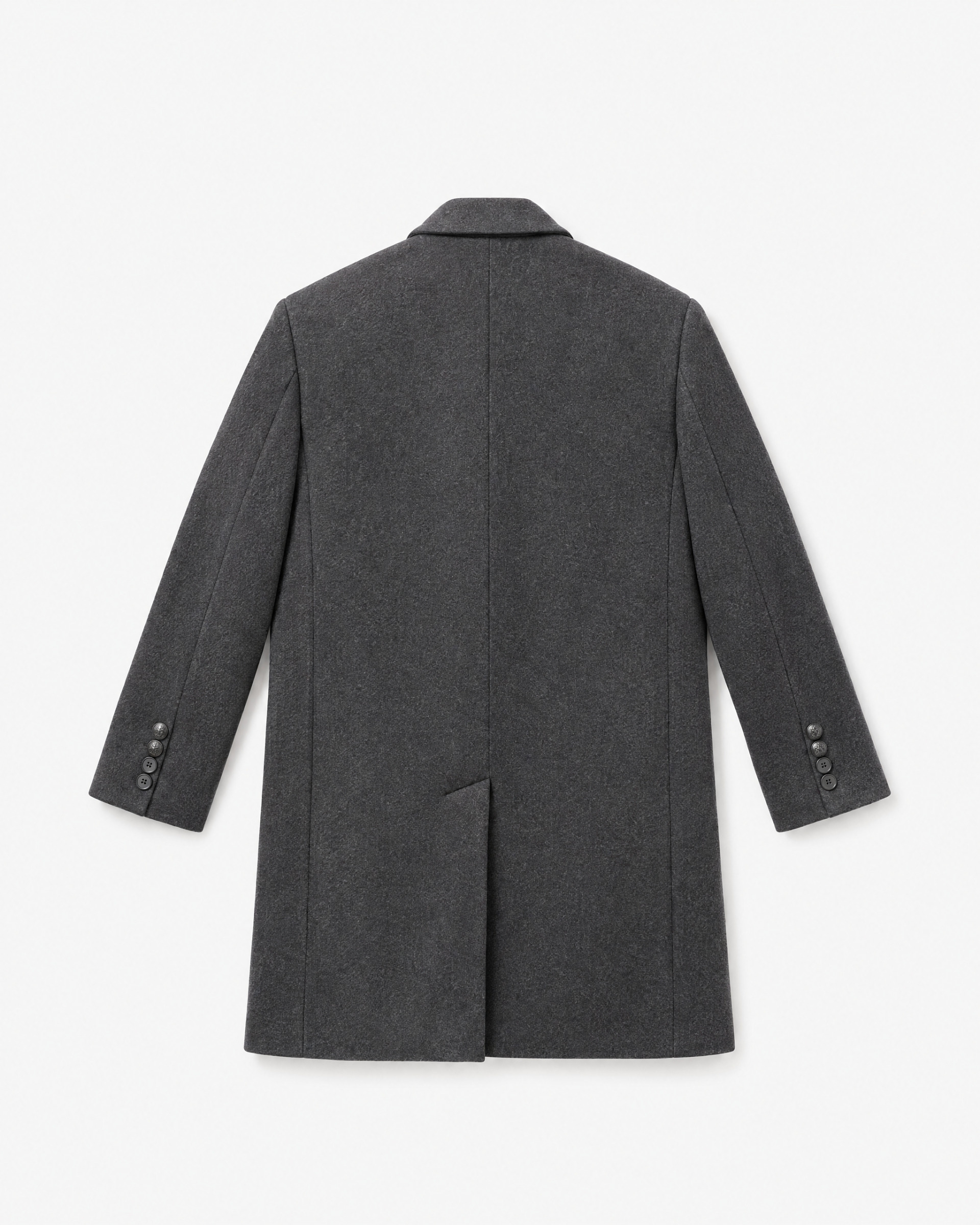 Anthracite Gray Coat with Notched Collar