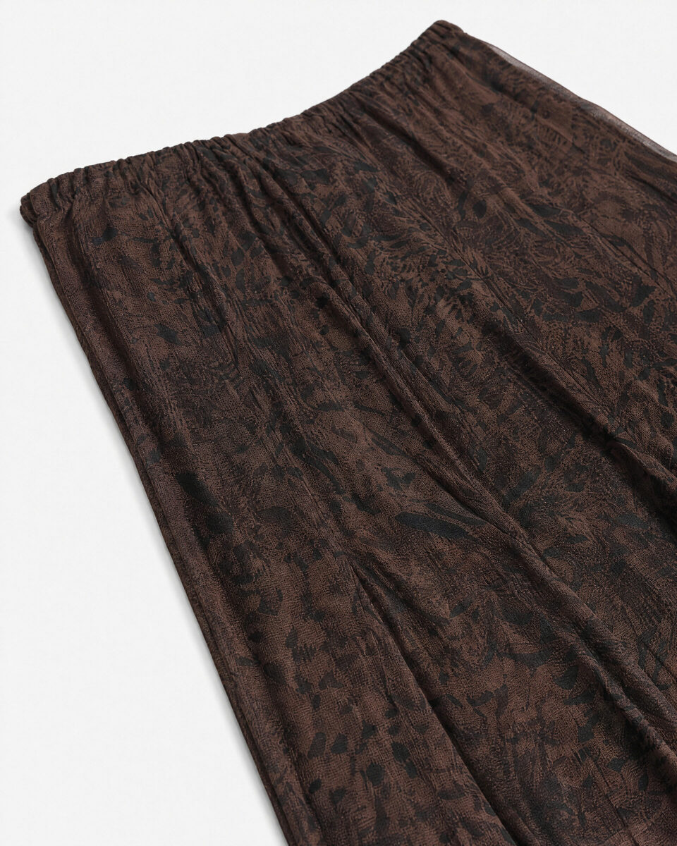 Long leopard-print skirt