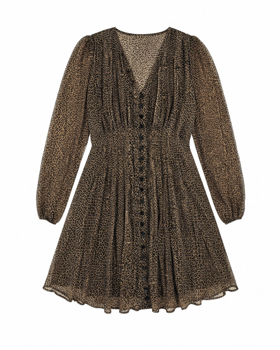 Short leopard-print dress