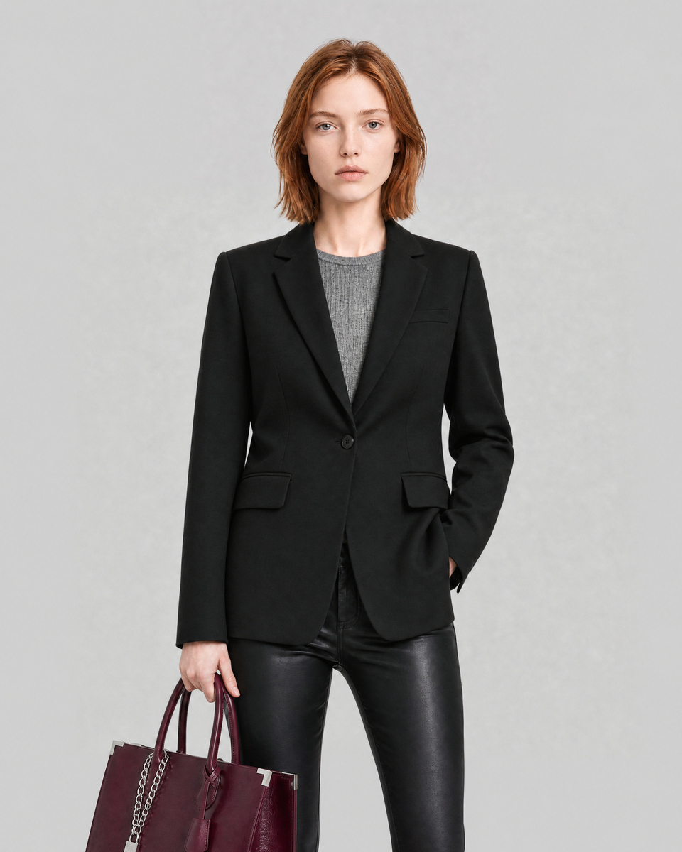 Black wool tailored jacket
