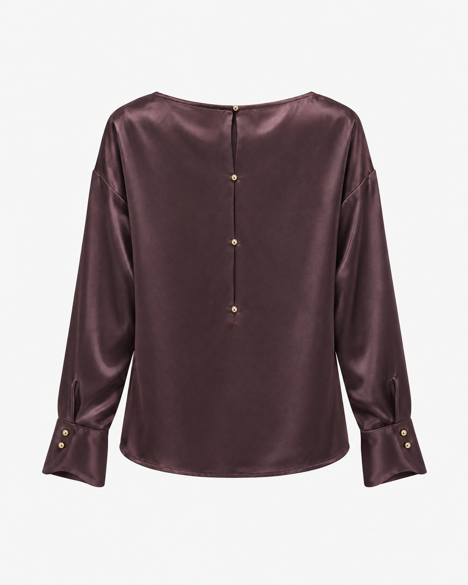 Brown satin top