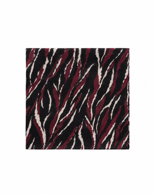 Black silk-viscose blend scarf
