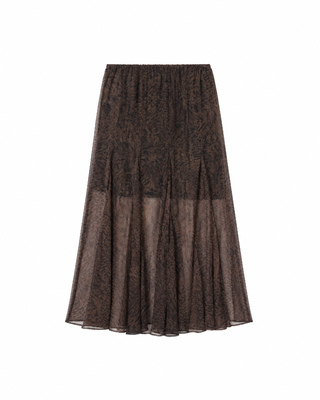 Long leopard-print skirt