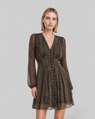 Short leopard-print dress