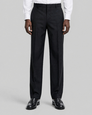 Straight-leg suit pants in anthracite gray wool