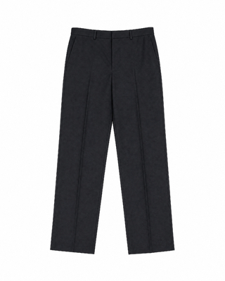 Straight-leg suit pants in anthracite gray wool