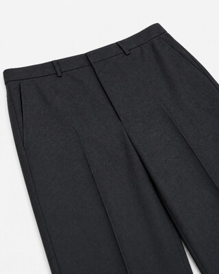 Straight-leg suit pants in anthracite gray wool