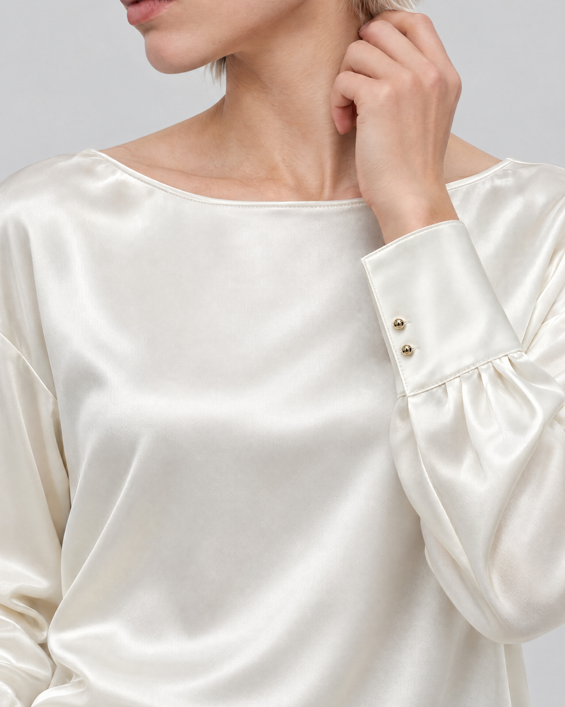 Ecru satin top