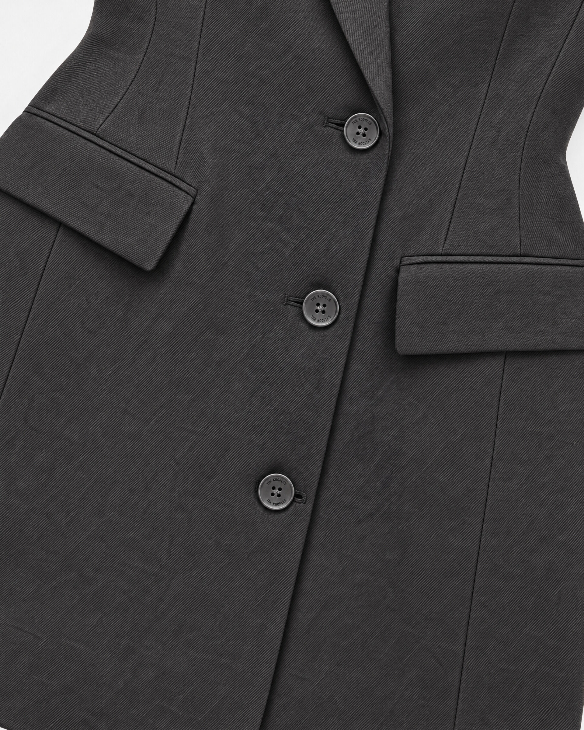 Black wool-blend blazer-style dress