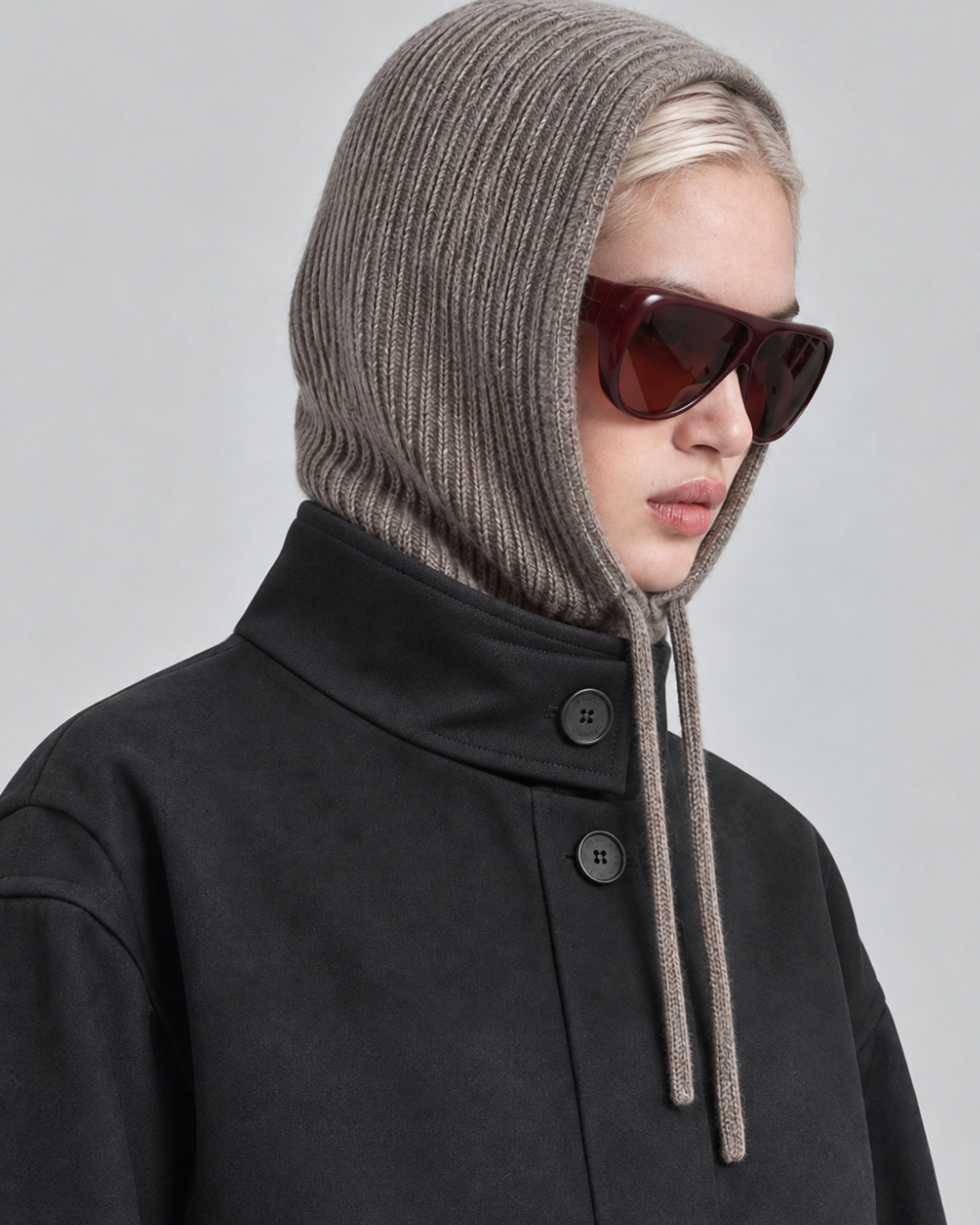 Unisex Brown Wool and Yak Balaclava