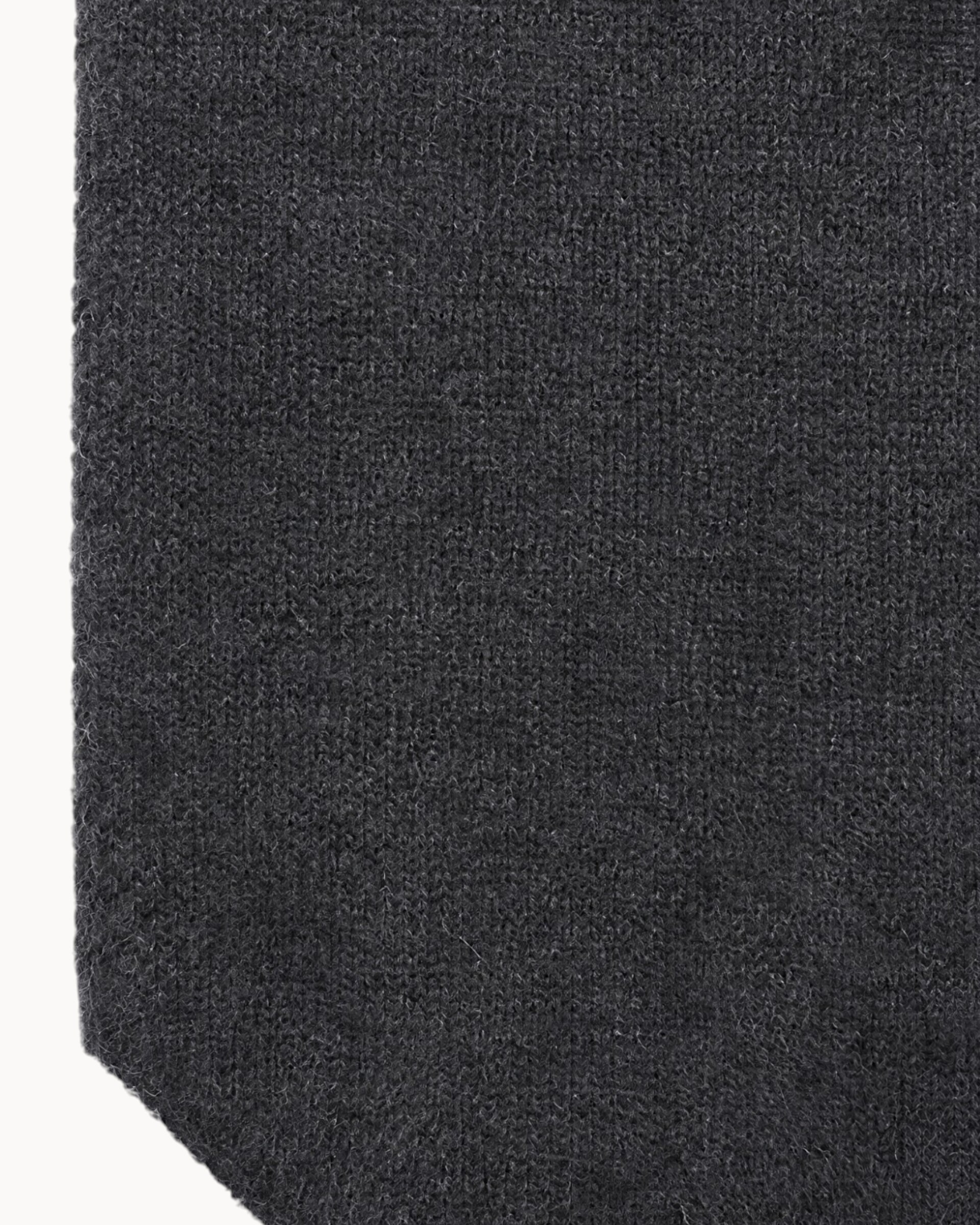 Black wool and yak scarf