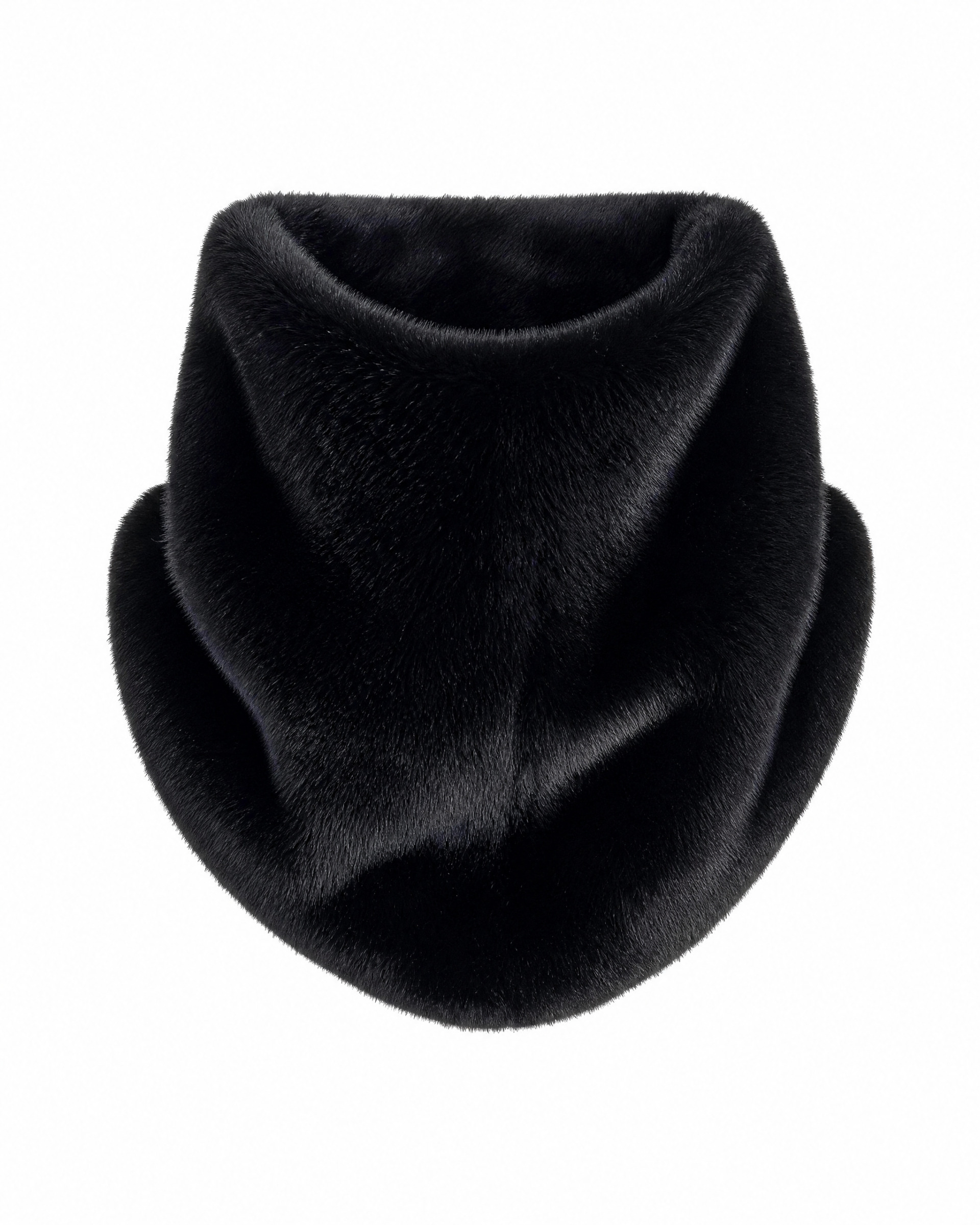 Black faux fur neck warmer