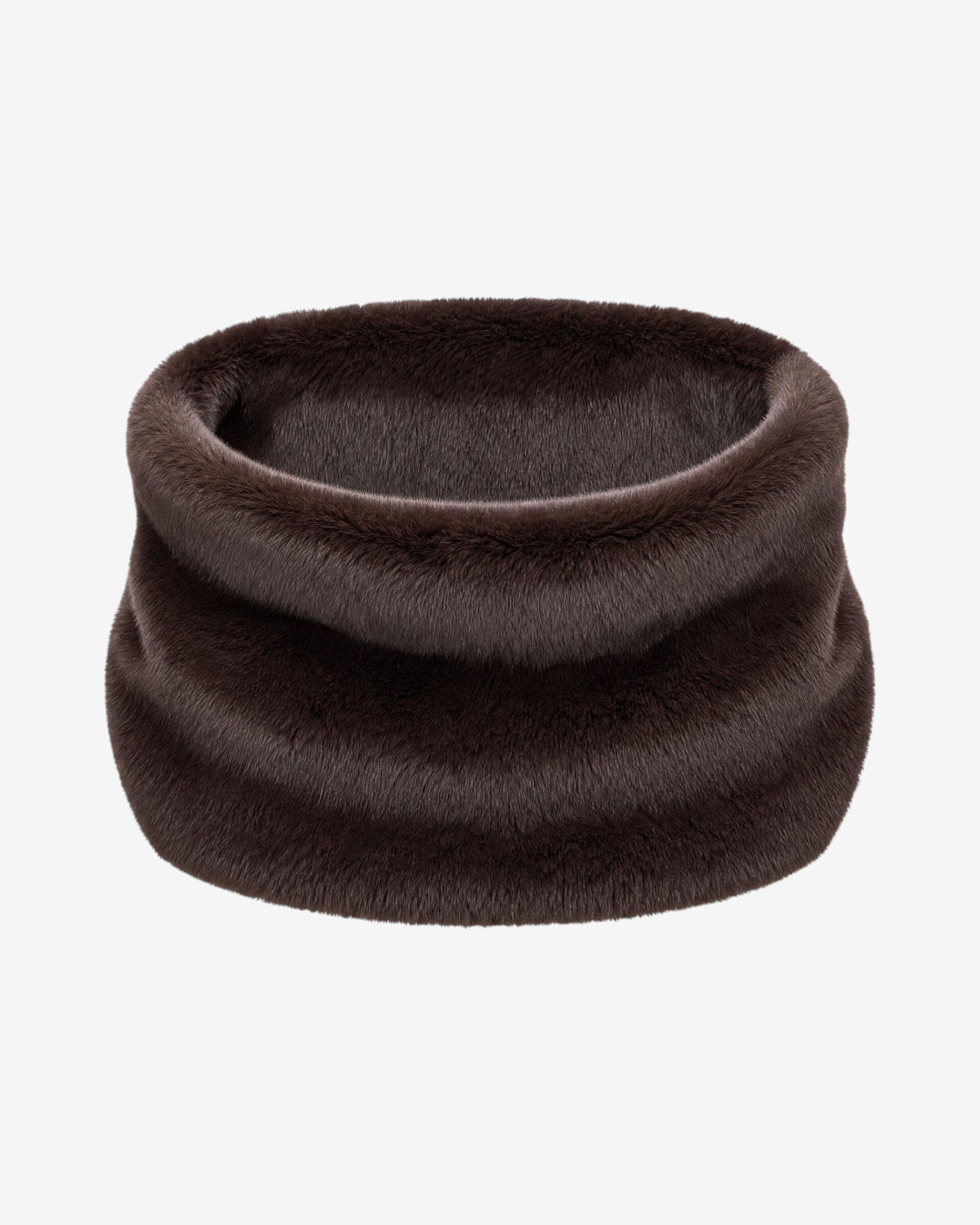 Burgundy faux fur neck warmer