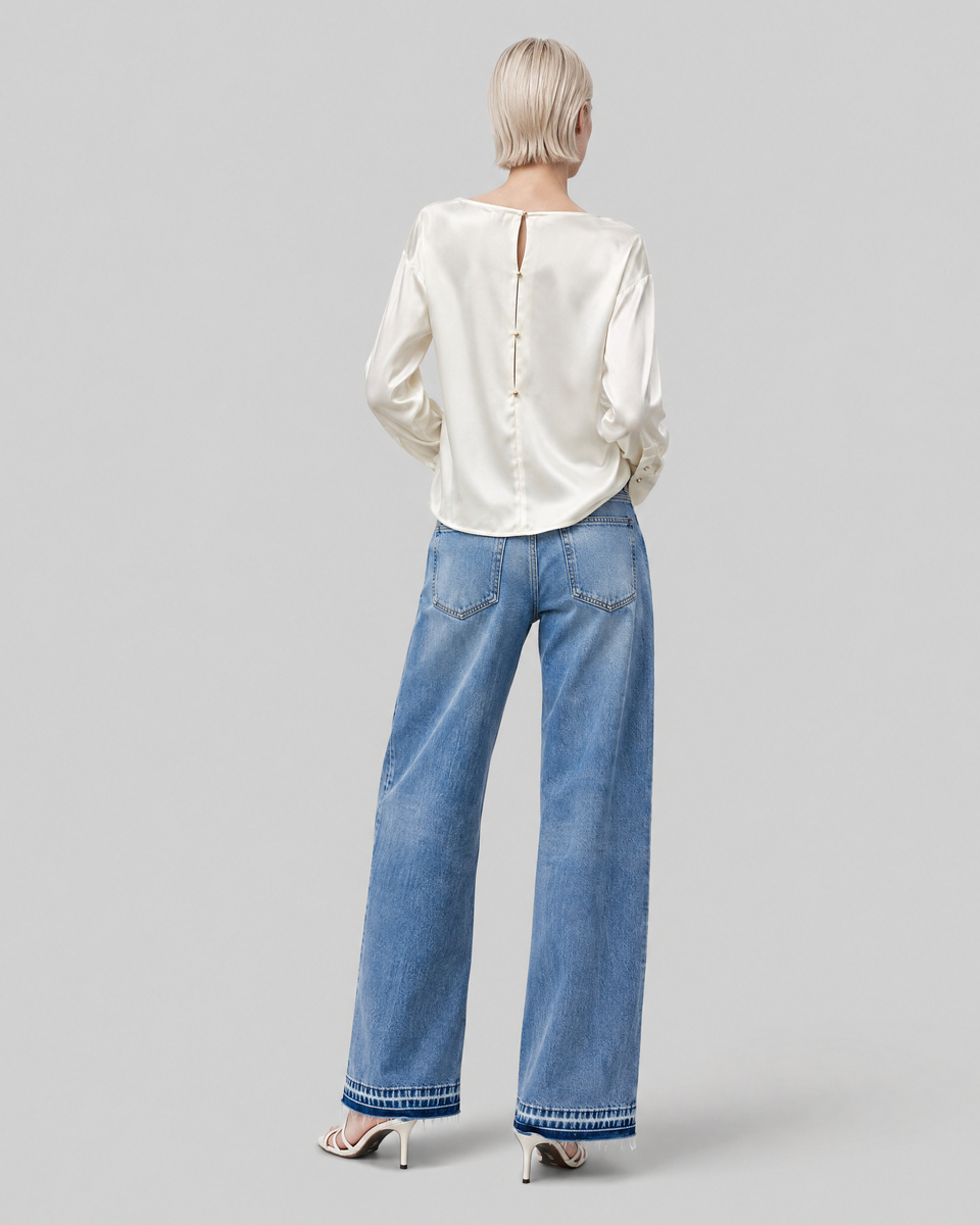 Ecru satin top