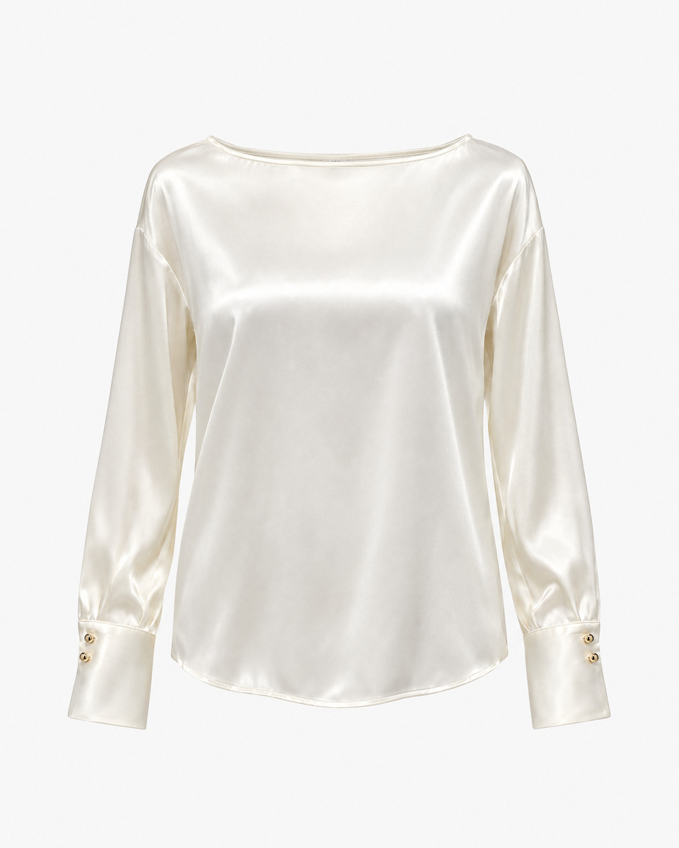 Ecru satin top