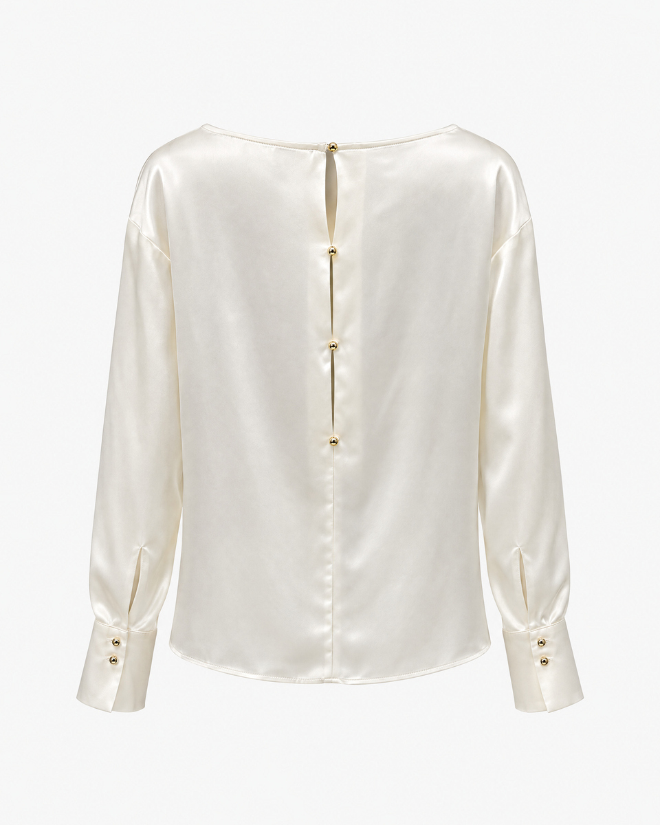 Ecru satin top