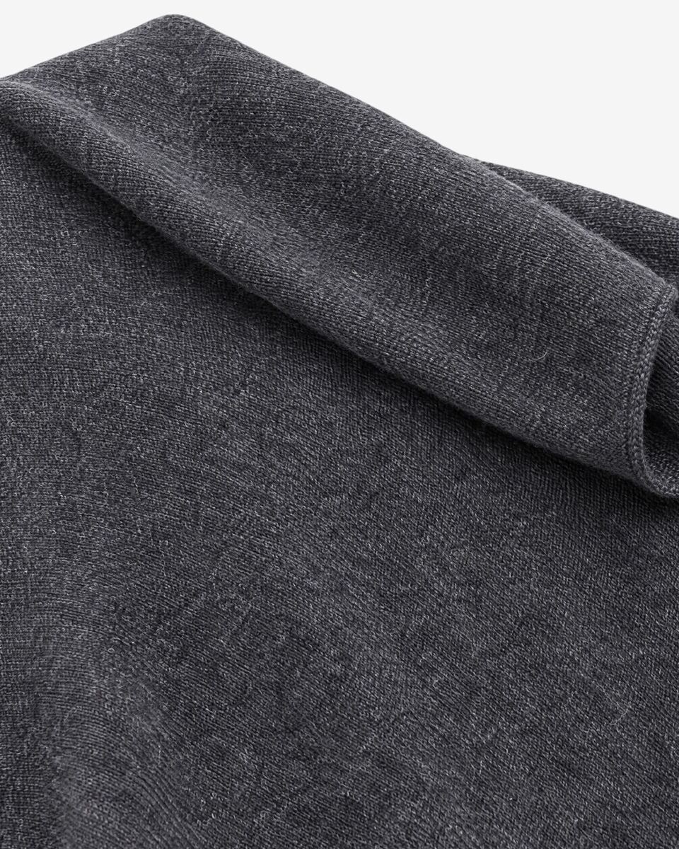 Unisex gray wool and yak scarf 
