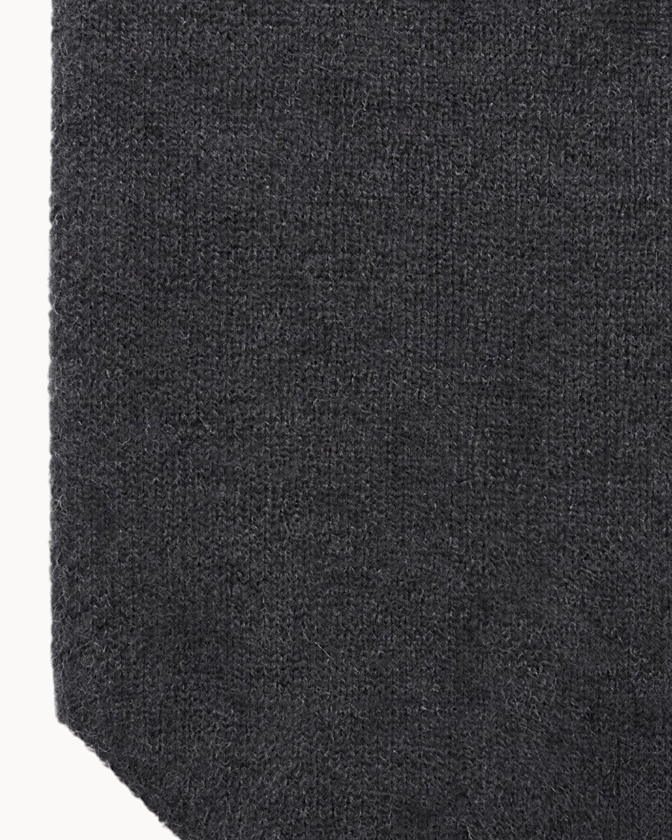 Black wool and yak scarf