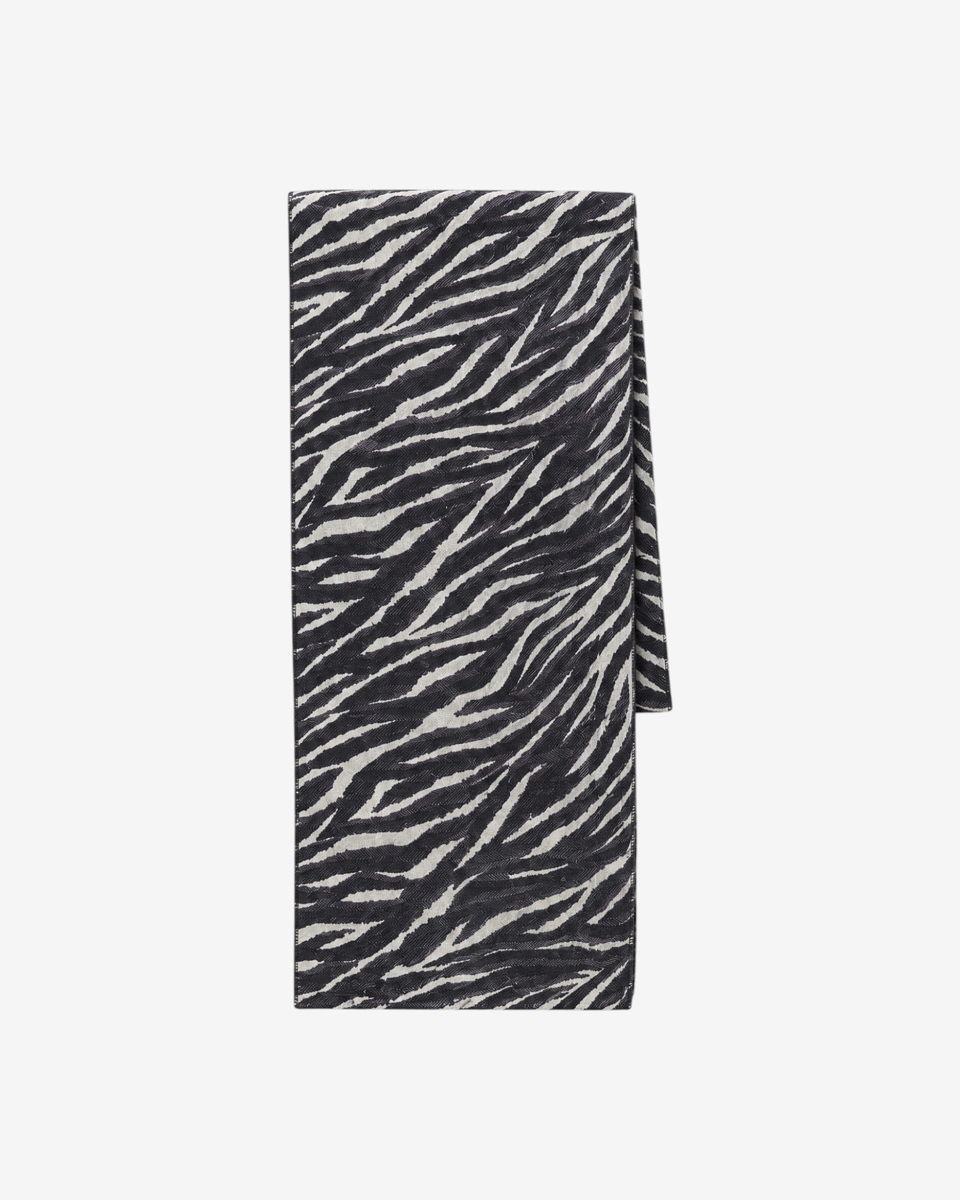 Unisex khaki leopard-print wool scarf