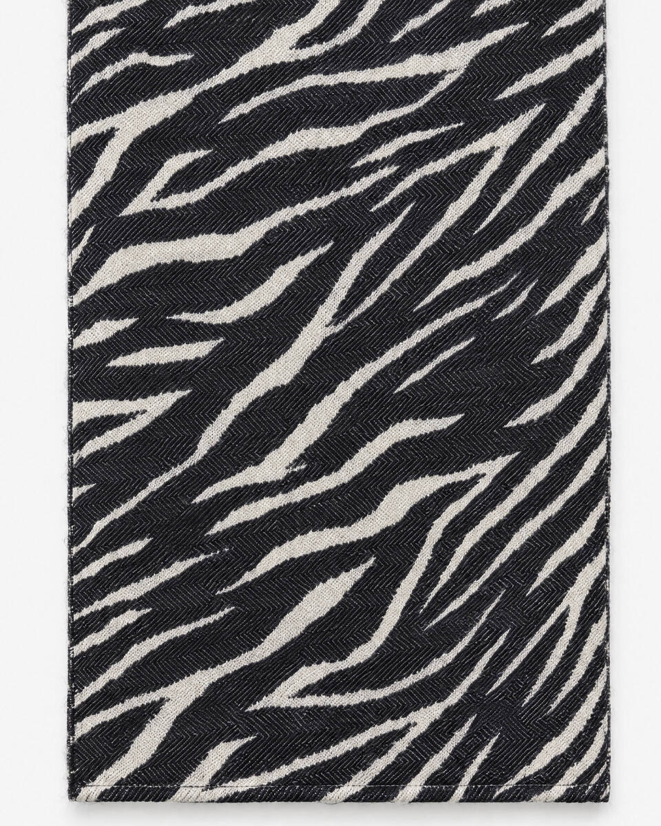 Unisex khaki leopard-print wool scarf