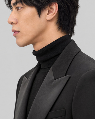 Black wool tuxedo jacket