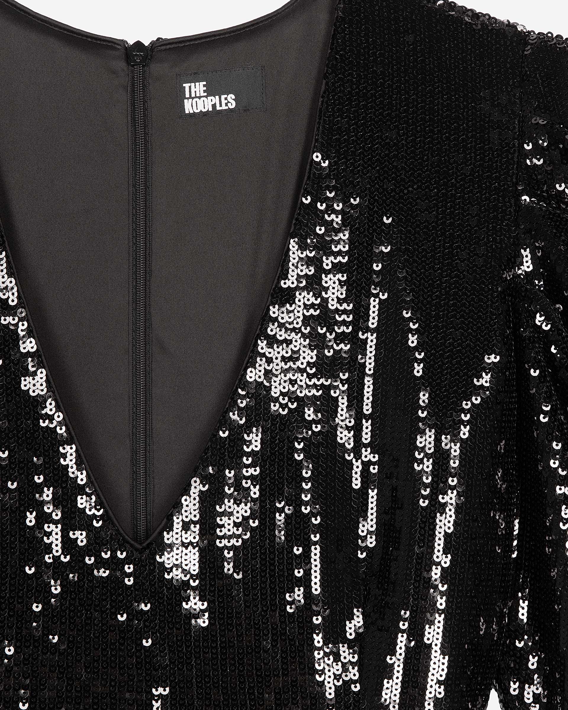 Short black sequin dress