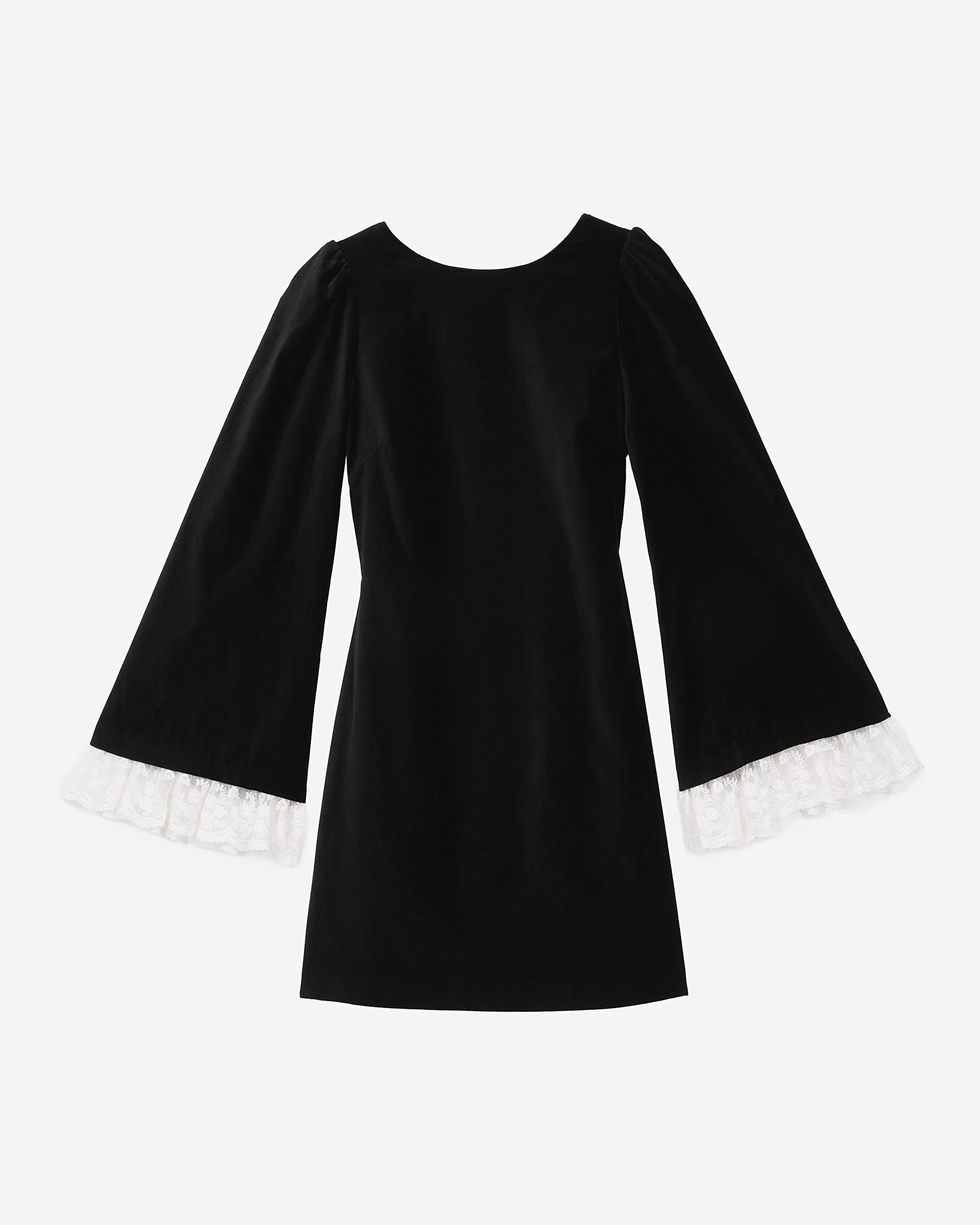 Short black velvet dress