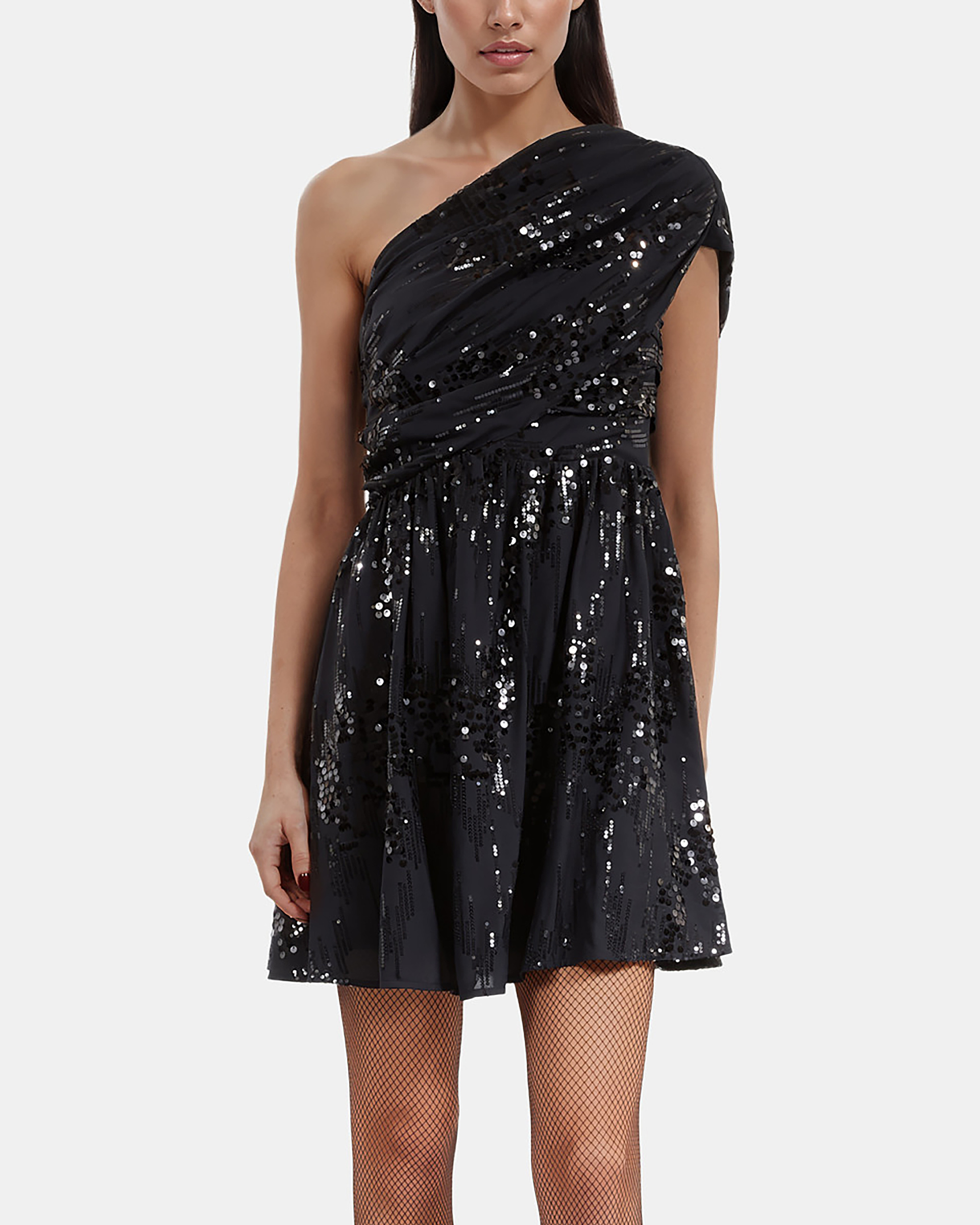 Short black sequin dress