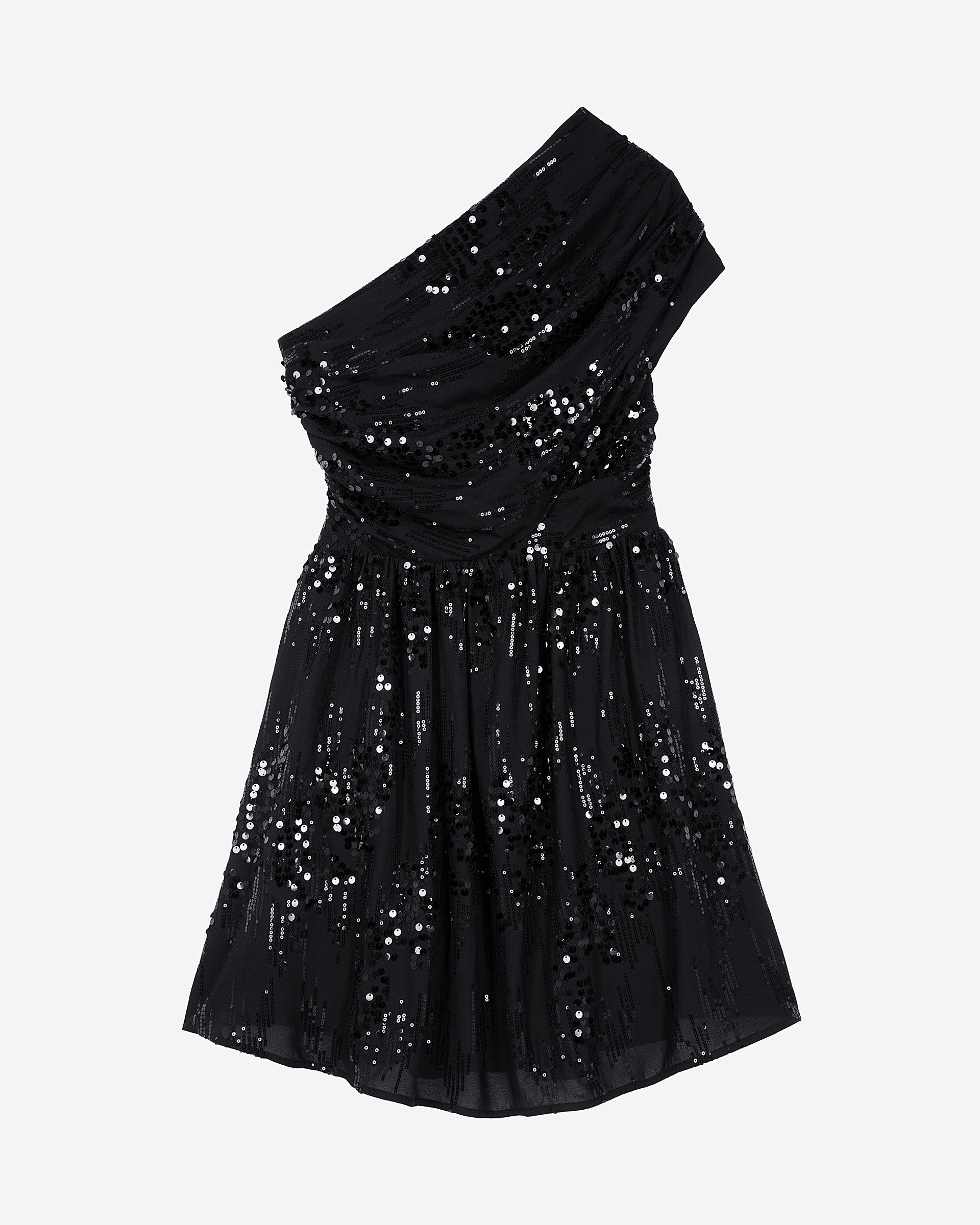 Short black sequin dress