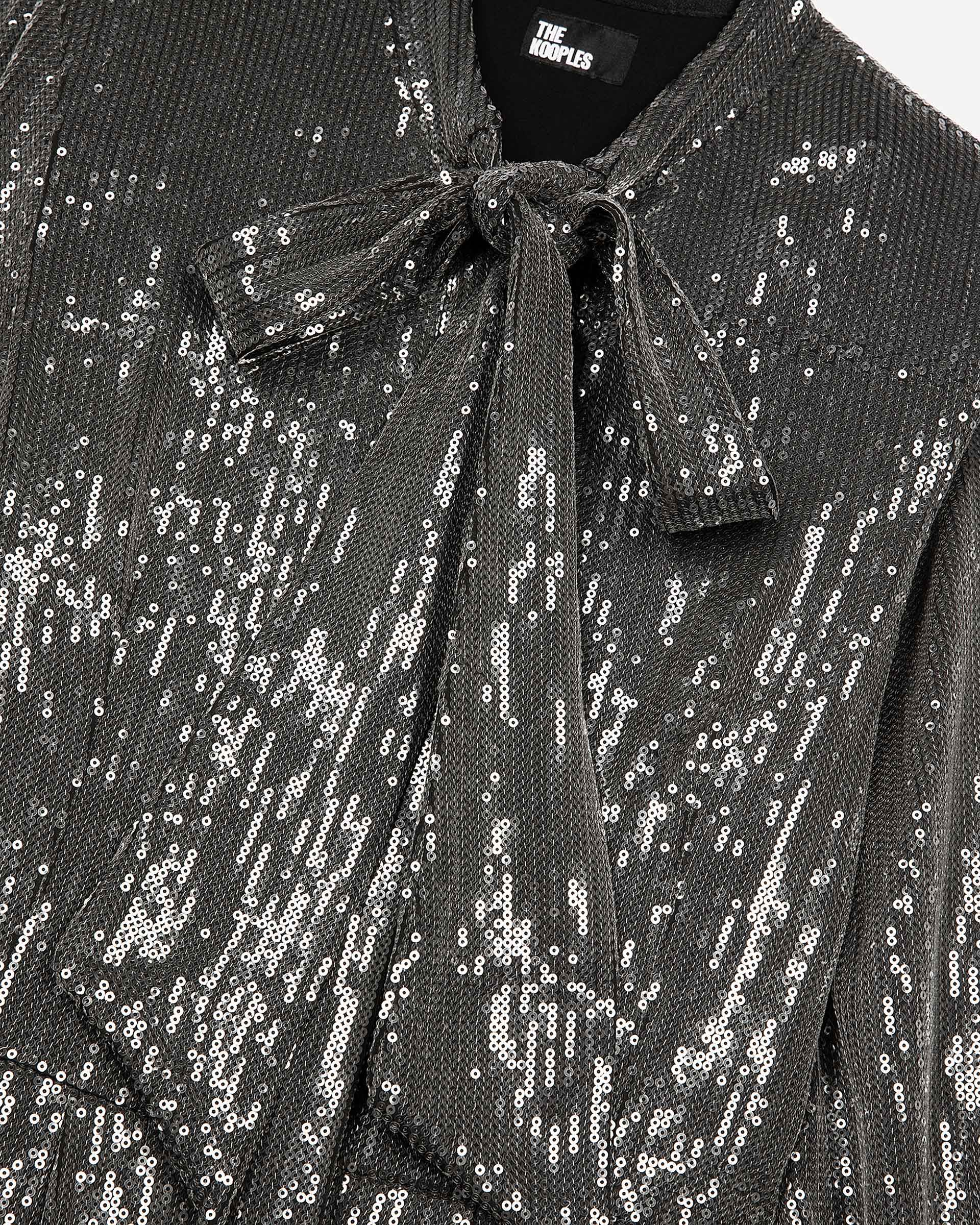 Grey sequin short dress