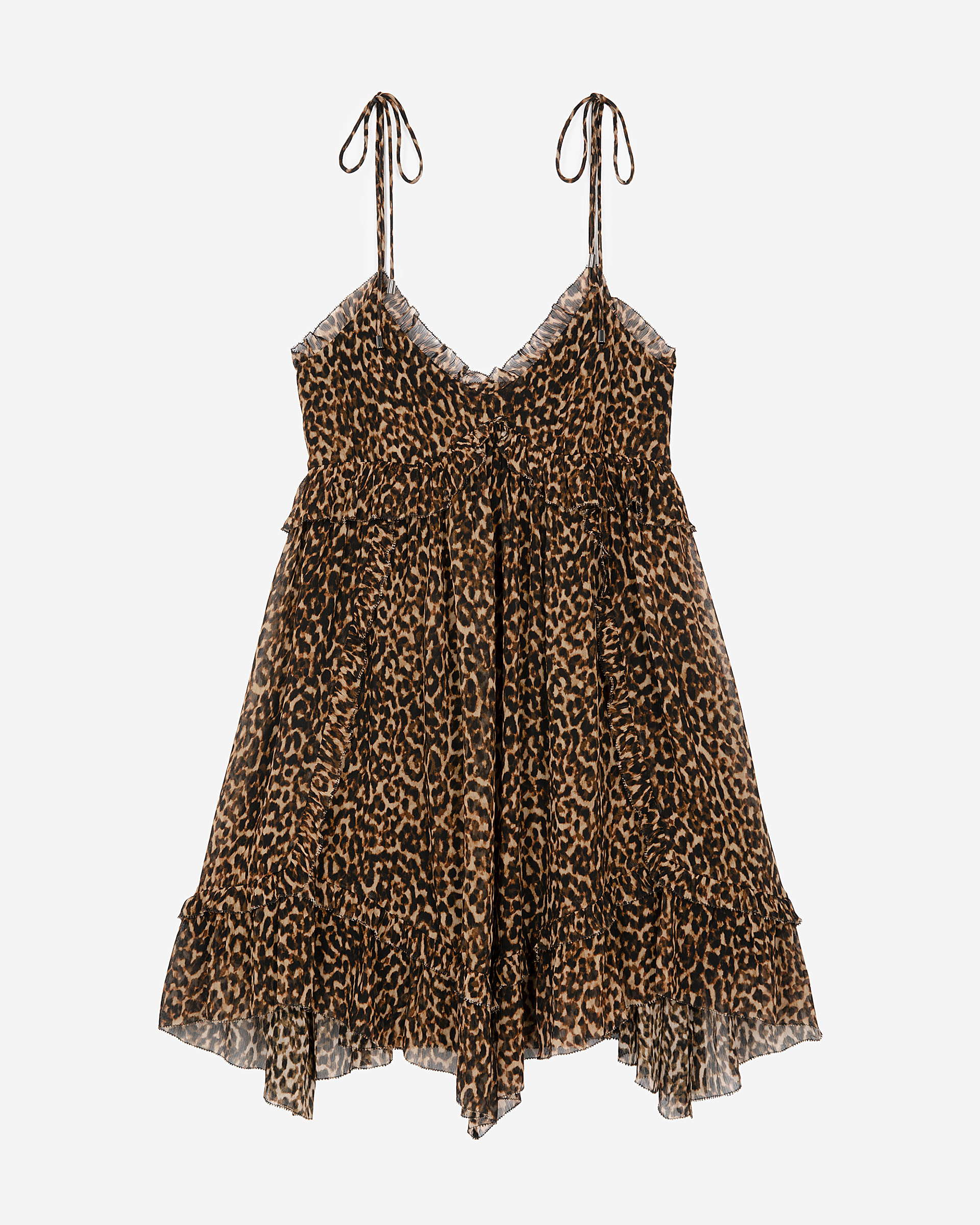 Short leopard print dress