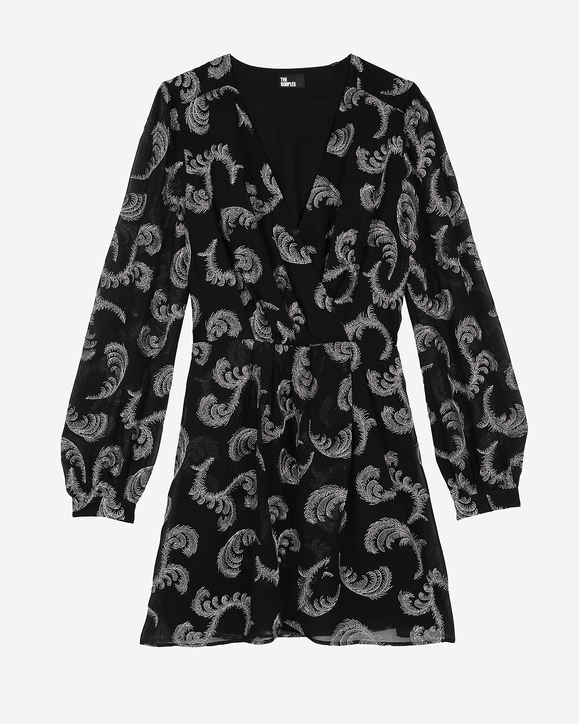 Short black wrap dress